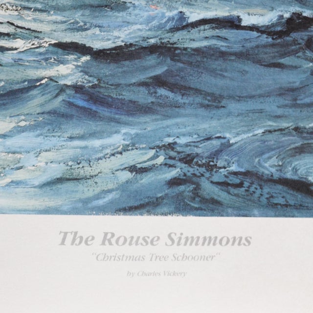 American Artist Proof the Rouse Simmons "Christmas Tree Schooner" Offset Lithograph by Charles Vickery For Sale - Image 3 of 8