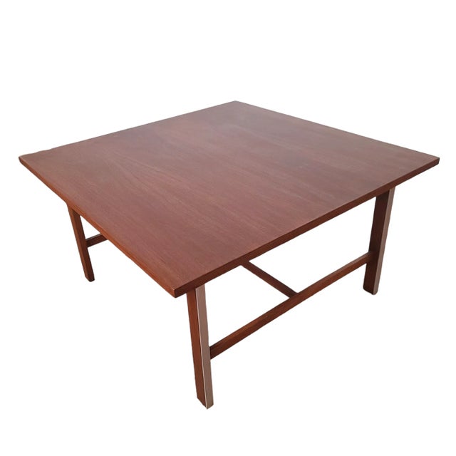 Restored Walnut Coffee Table With Aluminum Trim by Paul McCobb for Calvin For Sale - Image 9 of 9