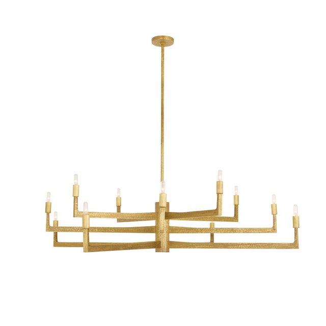 Arteriors Home Arteriors Home Griff Gold Iron Large Chandelier For Sale - Image 4 of 10