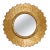 French Midcentury Giltwood Sunburst Mirror with Radiating Rays and Carved Frame For Sale