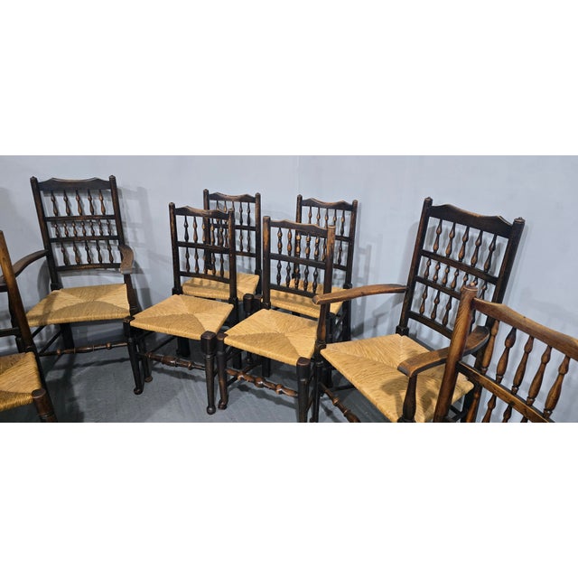 Harlequin Kitchen Dining Chairs, 1880, Set of 8 For Sale - Image 11 of 16