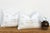 White Pair of Frost White Lumbar Moroccan Silk Pillows For Sale - Image 8 of 8