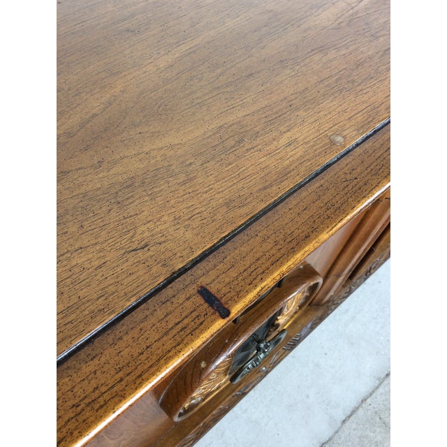 Glass Mid Century Modern Lowboy Dresser With Mirror For Sale - Image 7 of 18