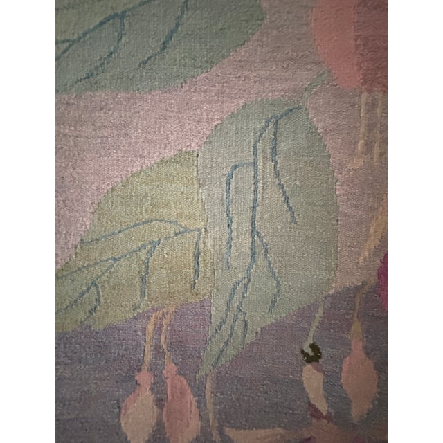 1970s 1970s Handwoven Wool Tapestry Floral For Sale - Image 5 of 5