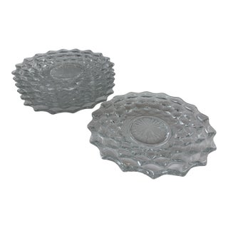 Early 20th Century Fostoria Set of 6 American Clear 2056 Dessert Plates For Sale