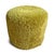 Mid-Century Modern Eclectic Honey Lime Shearling Wool Pouf For Sale - Image 3 of 5