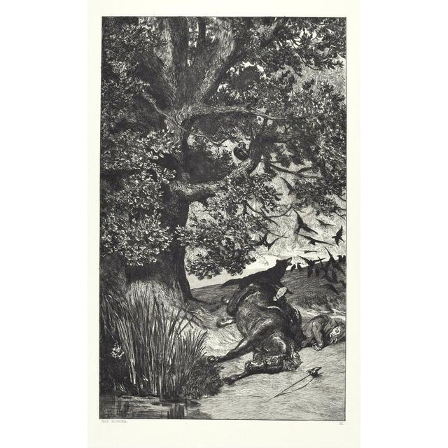 Max Klinger, Fallen Knight Etching, 1881, Aquatint For Sale - Image 3 of 3