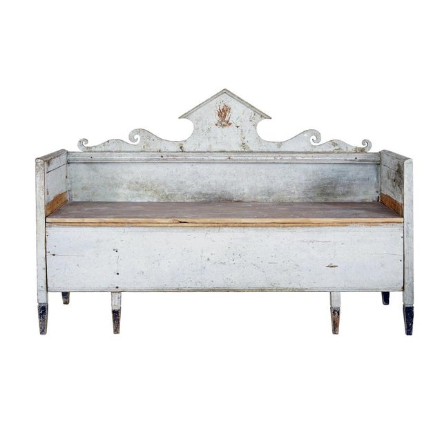swedish early 19th century gustavian painted sofa circa 1810. stunning sofa in original paint. this would have been a day...