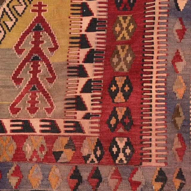Textile Kilim Rug in Wool For Sale - Image 7 of 10