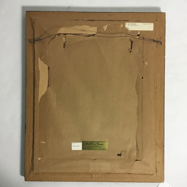 Wood Jean David “King Solomon” Painting For Sale - Image 7 of 9