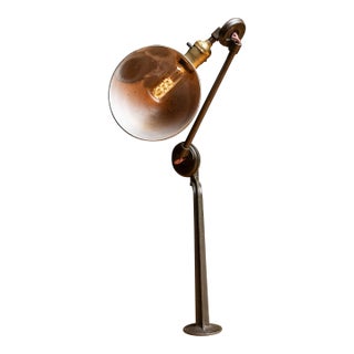Vintage Industrial Articulating Table Mount Task Lamp For Sale