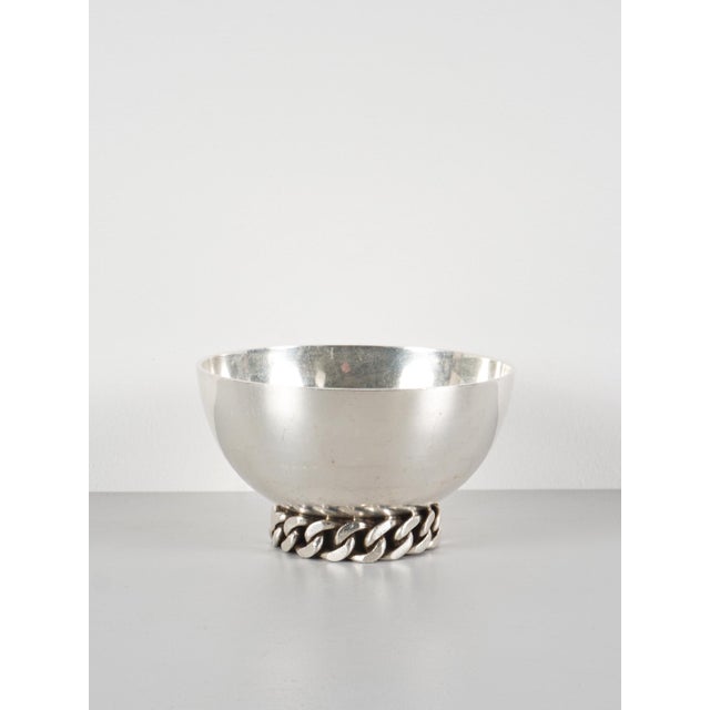 1950s Vintage French Bowl in Silver-Plated Metal by Jean Despres, 1950 For Sale - Image 5 of 5