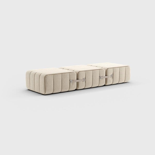 Not Yet Made - Made To Order Curt Modular Set - Flexible Bench - Jet - 9110 (Grey / Beige) by Ambivalenz, Set of 3 For Sale - Image 5 of 5