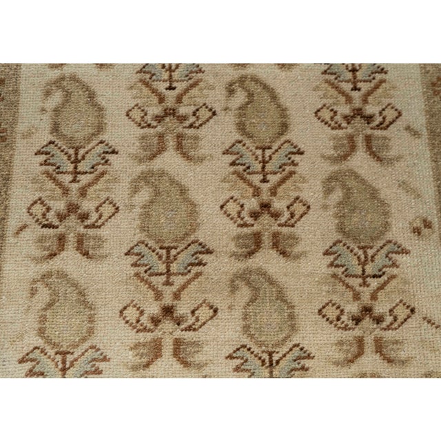 Turkish Mini Rug Oriental Hand Knotted Vintage Rug 1'8" x 3'1" #21024 For Sale - Image 4 of 8