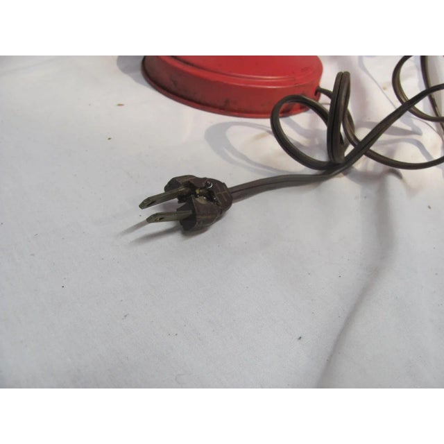 Mid 20th Century Vintage Mid-Century Red Fiberglass Wall / Desk Lamp Made in the U.S.A. For Sale - Image 5 of 8