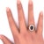 Metal 3.00 Carat Blue Sapphire Diamond 18k Gold Bezel Halo Ring, Size 9 For Sale - Image 7 of 7