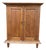 Antique Pine Armoire Cabinet With Paneled Doors and Plinth Base For Sale