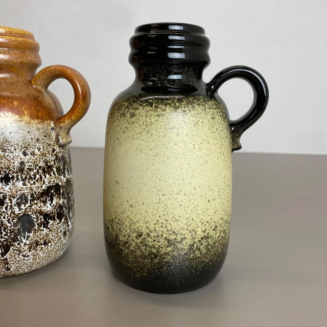 Pottery Fat Lava 413-20 Vases from Scheurich, 1970s, Germany, Set of 3 For Sale - Image 11 of 18