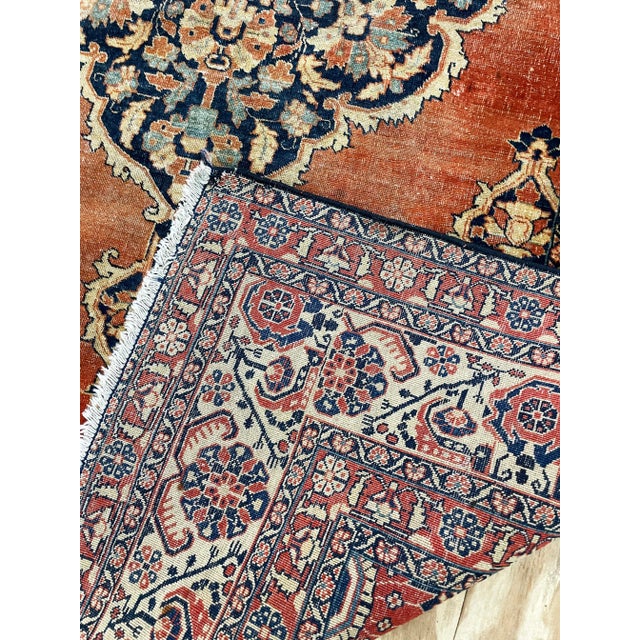 Antique Persian Feraghan Sarouk, the Most Decorative, as Is For Sale - Image 4 of 9