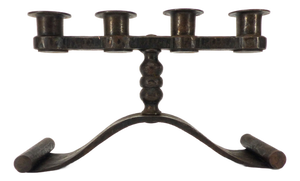 Four-Light Wrought Iron Candleholder by Charles Piguet, Switzerland, 1930