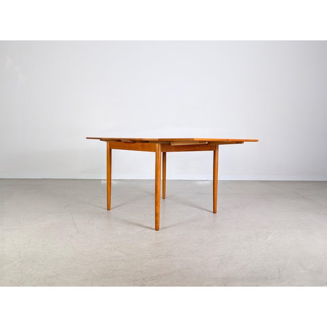 Brown Vintage Danish Extendable Teak Dining Table, 1960s For Sale - Image 8 of 13