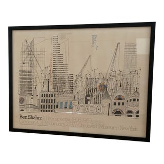 1970s Jewish Museum of New York Ben Shahn: A Retrospective 1898-1969 Poster, Framed For Sale