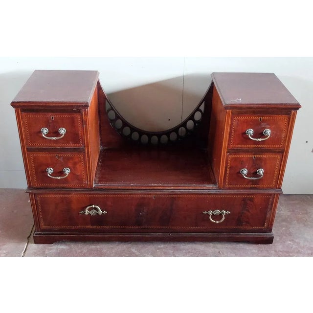 Wood Antique English Mahogany Chest of Drawers For Sale - Image 7 of 7