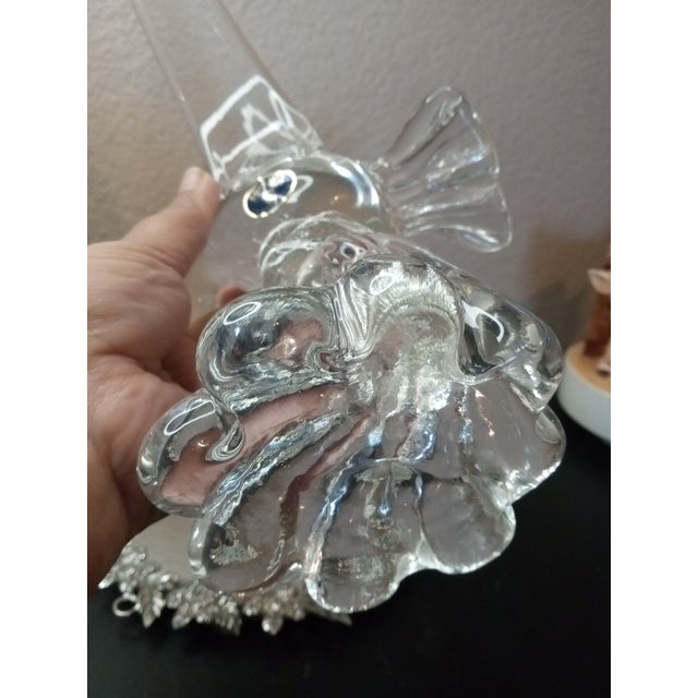 1980s Gorgeous Bohemia Czech Clear Crystal Bird in Flight Sculpture For Sale - Image 4 of 6