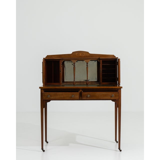 19th Century Edwardian Secretary Desk For Sale - Image 9 of 15