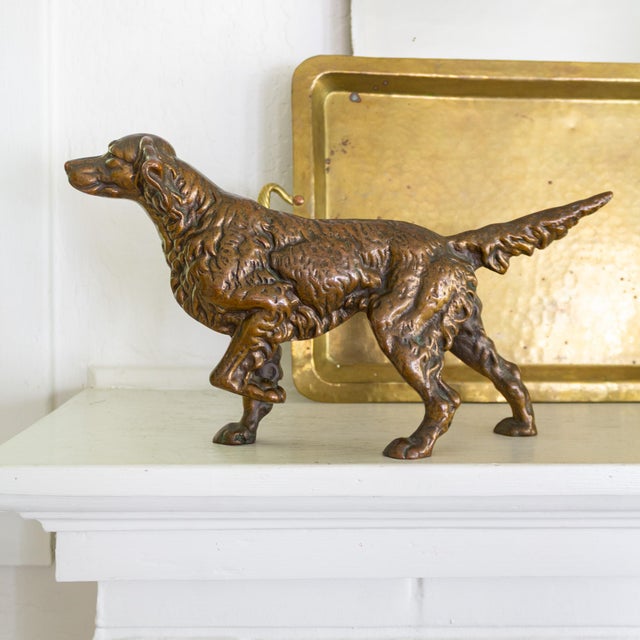 English Bronze Hunting Dog Sculpture English Springer Spaniel or Irish Setter For Sale - Image 3 of 17