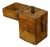19th Century Rustic Pine or Oak Tantalus Wine Box with Metal Hardware For Sale