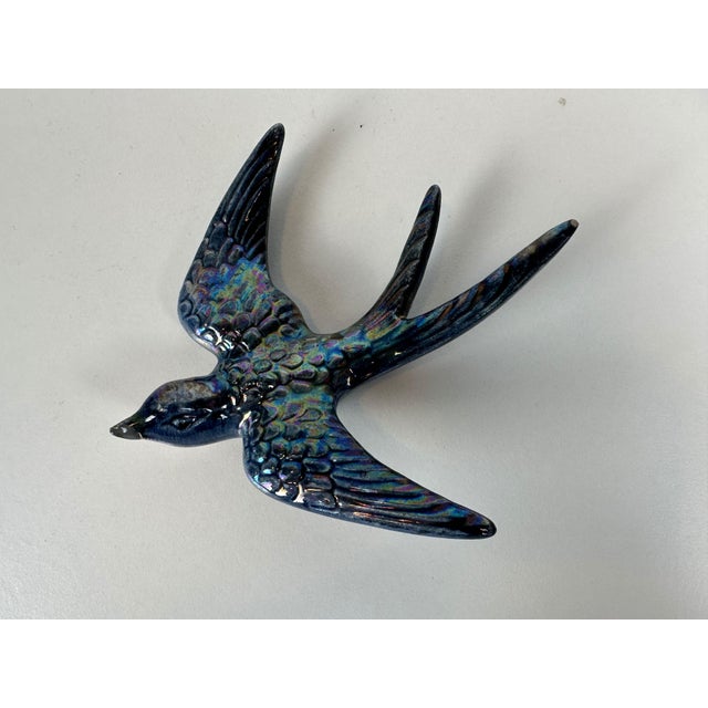Mid-Century Modern German Ceramic Wall Swallows, 1960s, Set of 7 For Sale - Image 6 of 18