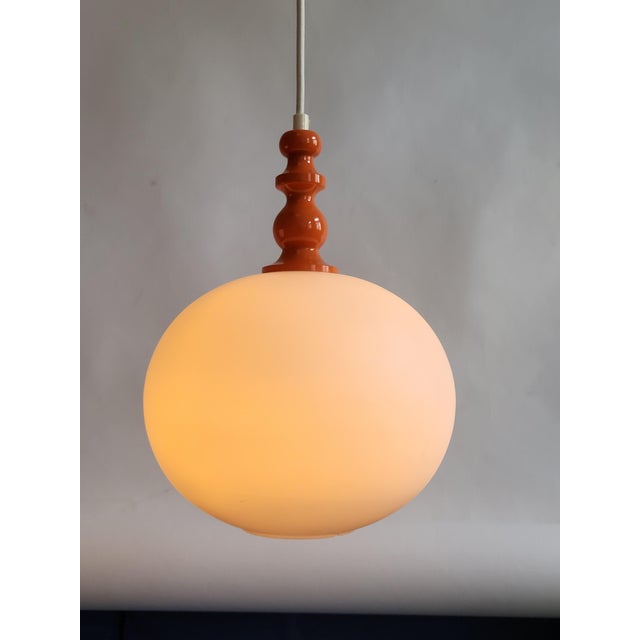 Wood Vintage Space Age Pendant Light by Richard Essig, 1960s For Sale - Image 7 of 13