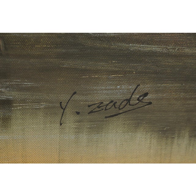 Vintage Oil on Canvas Painting of Farmhouse by Y.Zade For Sale - Image 15 of 18
