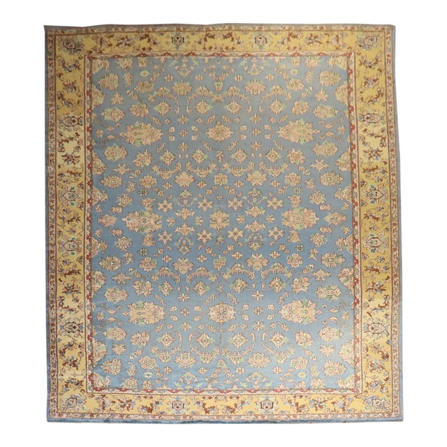Large Antique Turkish Oushak Rug - 11'2" x 16'1" For Sale