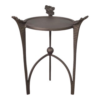 Michael Taylor Arcadia Bronzed Aluminum Garden Drinks Table For Sale