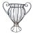 Vintage French Style Wrought Iron Wire Garden Urn Planter - 22" For Sale