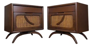 Pair of Sculptural Mid Century Modern Nightstands, C1960s