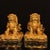 This impressive pair of gilt bronze guardian lions brings a commanding, regal presence to any interior. Each lion is...
