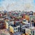 Classic Strategy Board Game by Josh George | Mixed Media Rooftop Cityscape For Sale