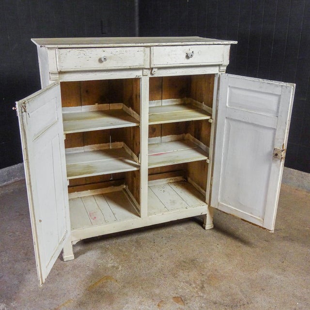 White Brocante Bakery Cabinet, 1900s For Sale - Image 5 of 15