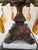 Vintage Hollywood Regency Amber Glass Floral Centerpiece Bowl With Crystal Prisms & Marble Base For Sale - Image 4 of 12