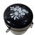 French 19th Century French Black Opaline Glass Box With Enamel Flowers For Sale - Image 3 of 9
