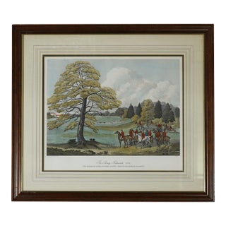 Hunt Scene Engraving of the Surrey Fox Hounds 1824 For Sale