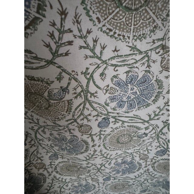 Shipped on a roll. Pretty, well priced upholstery fabric. $40 retail per yard