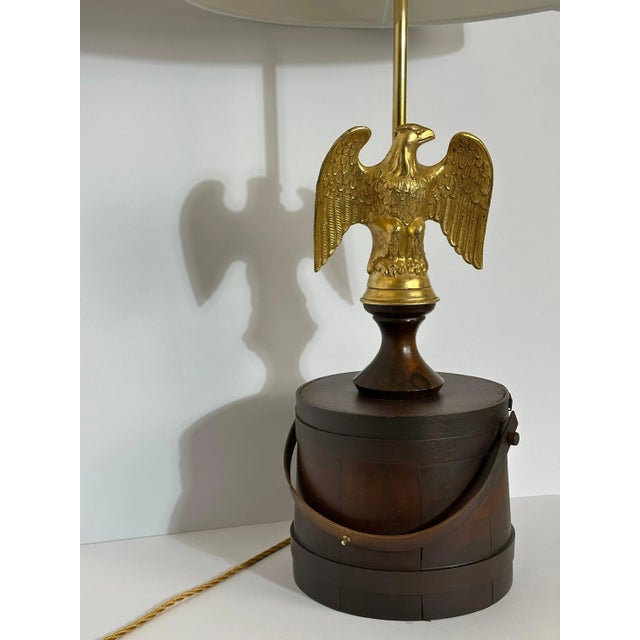 Federal Style Eagle Table Lamp in Gilt Metal, 1950s For Sale - Image 6 of 11