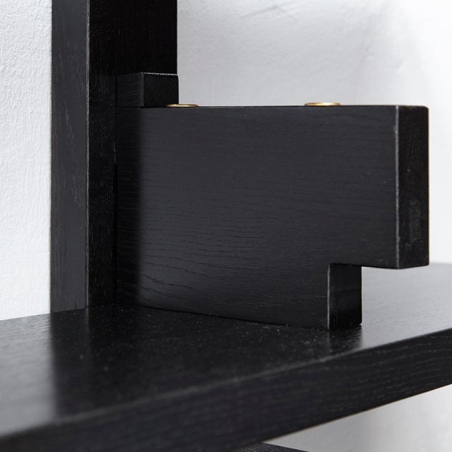 - Special black edition of B17 wall-mounted book shelf designed by Pierre Chapo - Circa 1970 in France - Manufactured by...