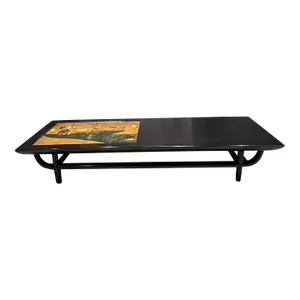 1970s Maria Teresa Méndez Coffee Table Gold Leaf Embellished Art Mexico City
