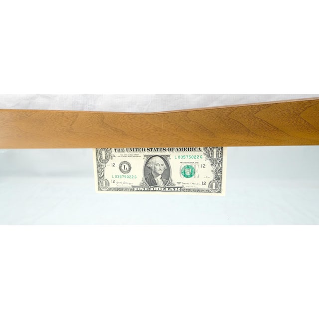 Large MCM 51" Wide Light Walnut Bow Tie Rectangle 3D Frame Wall Mirror MINT! For Sale - Image 10 of 10