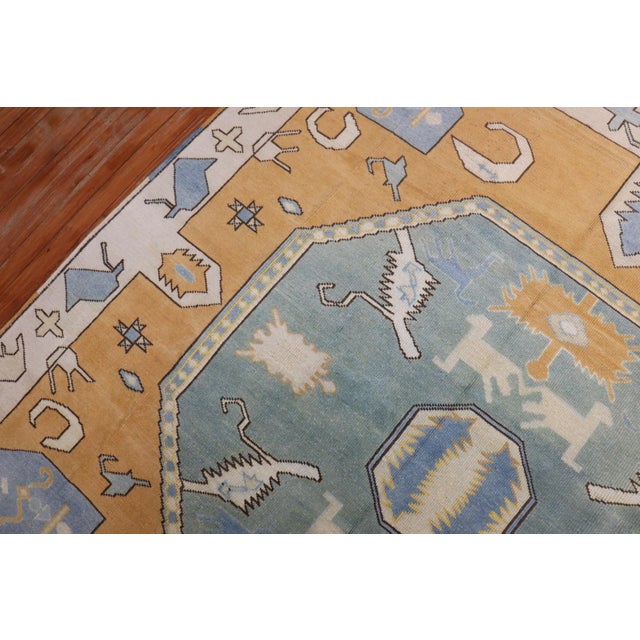 Vintage Square Turkish Konya Rug - 6'5" x 6'10" For Sale - Image 4 of 8